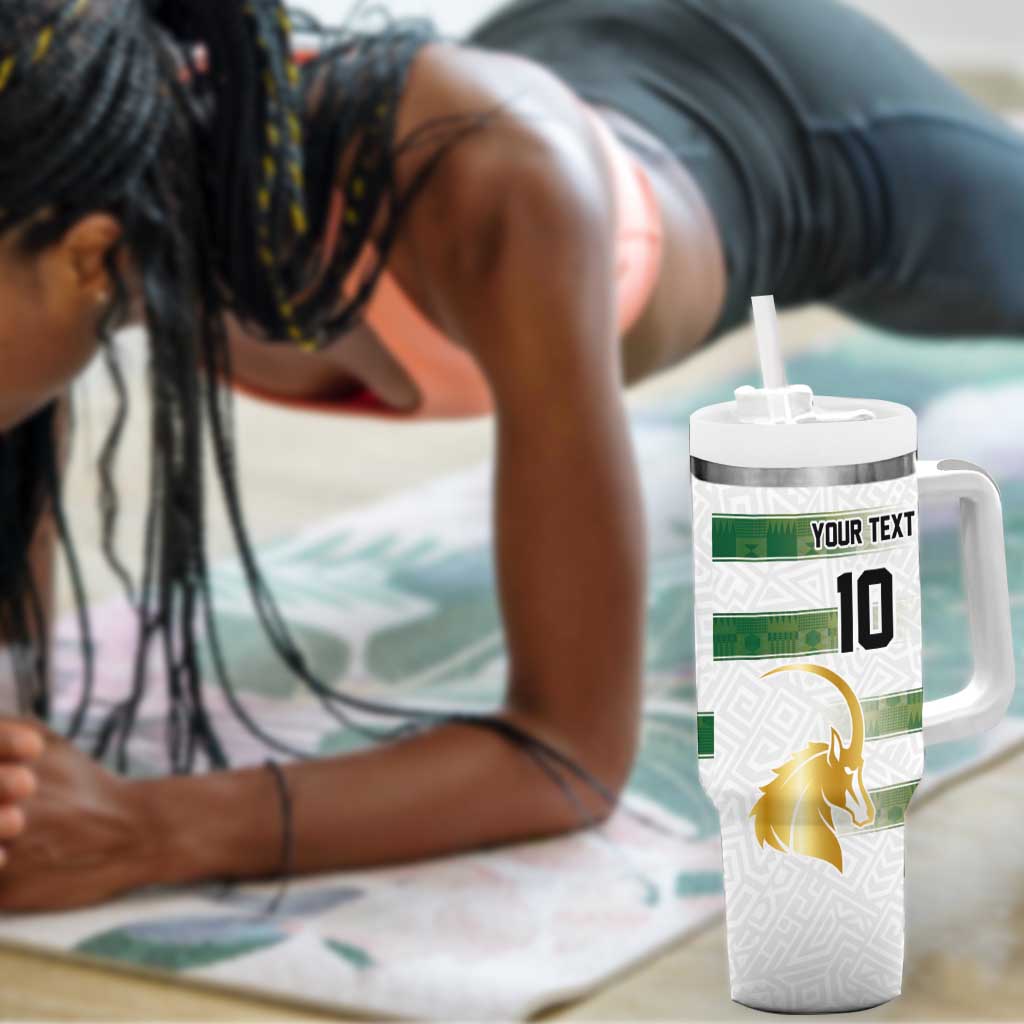 Custom Zimbabwe Rugby Champions of Africa Tumbler With Handle The Gold Sables Version - African Pride