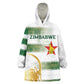 Custom Zimbabwe Rugby Champions of Africa Wearable Blanket Hoodie The Gold Sables Version - African Pride