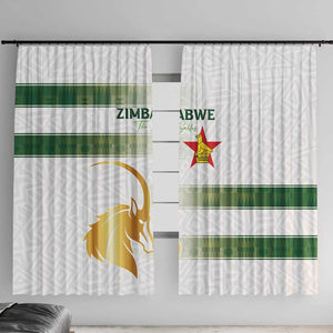 Zimbabwe Rugby Champions of Africa Window Curtain The Gold Sables Version - African Pride