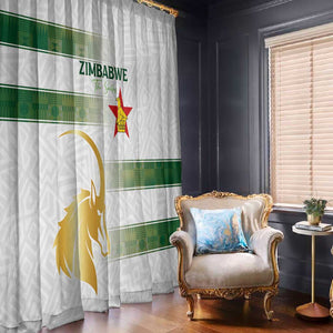 Zimbabwe Rugby Champions of Africa Window Curtain The Gold Sables Version - African Pride