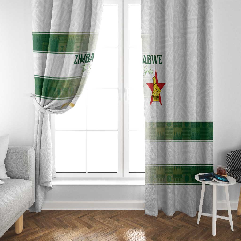 Zimbabwe Rugby Champions of Africa Window Curtain The Gold Sables Version - African Pride