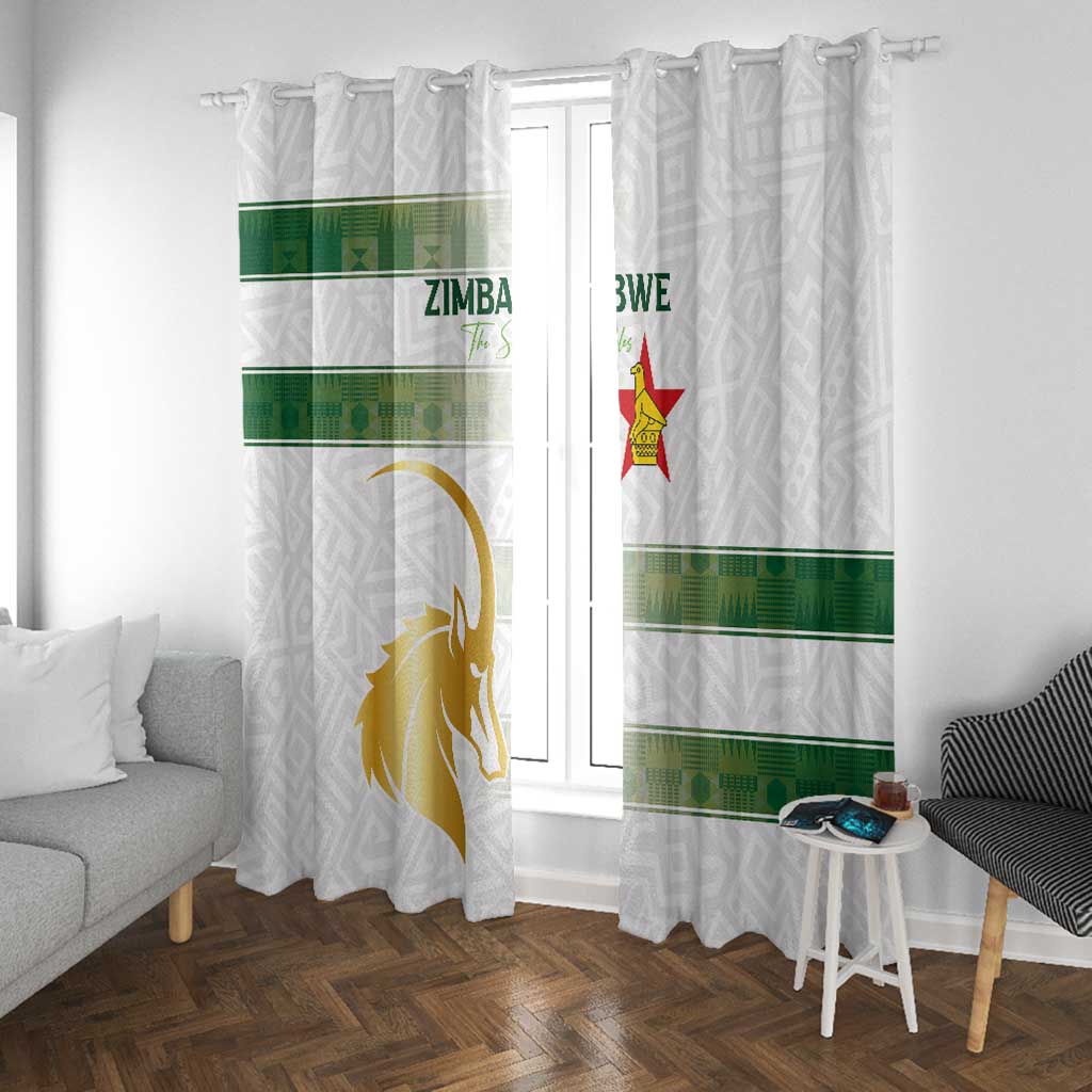 Zimbabwe Rugby Champions of Africa Window Curtain The Gold Sables Version - African Pride