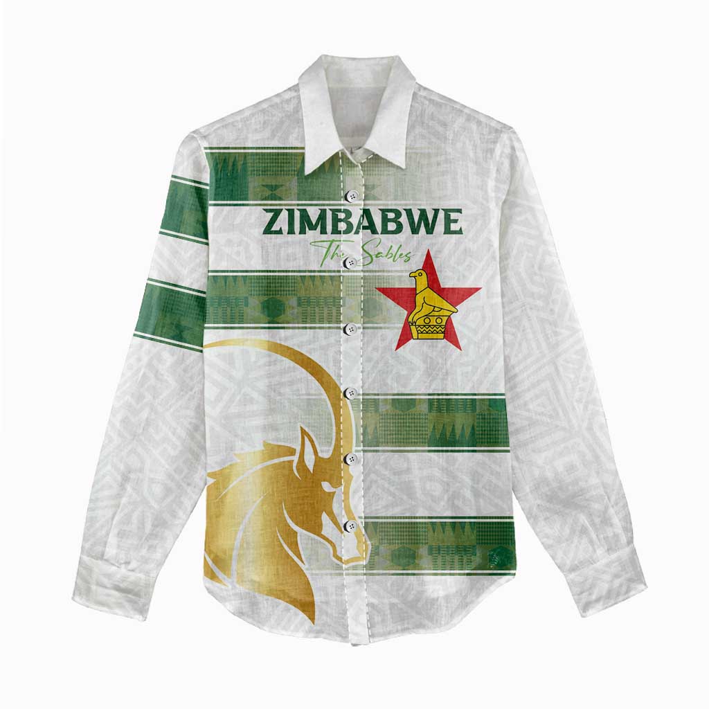 Custom Zimbabwe Rugby Champions of Africa Women Casual Shirt The Gold Sables Version - African Pride