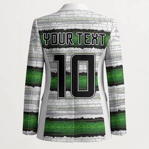 Custom Zimbabwe Rugby Blazer Geometric Chevron Wall Motif Stripes Style
