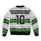 Custom Zimbabwe Rugby Bomber Jacket Geometric Chevron Wall Motif Stripes Style
