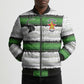 Custom Zimbabwe Rugby Bomber Puffer Jacket Geometric Chevron Wall Motif Stripes Style