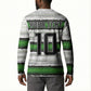 Custom Zimbabwe Rugby Button Sweatshirt Geometric Chevron Wall Motif Stripes Style