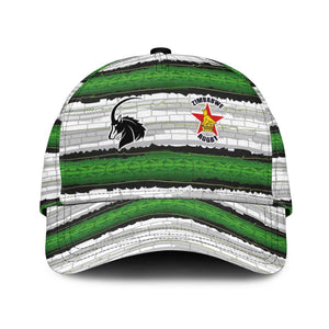 Zimbabwe Rugby Classic Cap Geometric Chevron Wall Motif Stripes Style