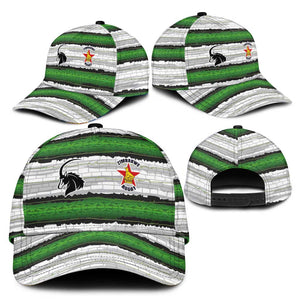 Zimbabwe Rugby Classic Cap Geometric Chevron Wall Motif Stripes Style