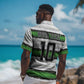 Custom Zimbabwe Rugby Hawaiian Shirt Geometric Chevron Wall Motif Stripes Style