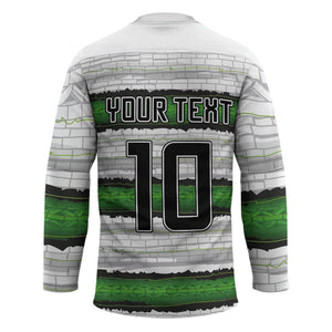 Custom Zimbabwe Rugby Hockey Jersey Geometric Chevron Wall Motif Stripes Style