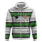 Custom Zimbabwe Rugby Hoodie Geometric Chevron Wall Motif Stripes Style