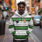 Custom Zimbabwe Rugby Hoodie Geometric Chevron Wall Motif Stripes Style