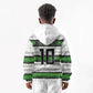 Custom Zimbabwe Rugby Kid Hoodie Geometric Chevron Wall Motif Stripes Style