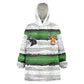 Custom Zimbabwe Rugby Kid Wearable Blanket Hoodie Geometric Chevron Wall Motif Stripes Style