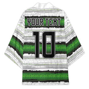 Custom Zimbabwe Rugby Kimono Geometric Chevron Wall Motif Stripes Style