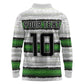 Custom Zimbabwe Rugby Long Sleeve Polo Shirt Geometric Chevron Wall Motif Stripes Style