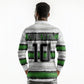 Custom Zimbabwe Rugby Long Sleeve Polo Shirt Geometric Chevron Wall Motif Stripes Style