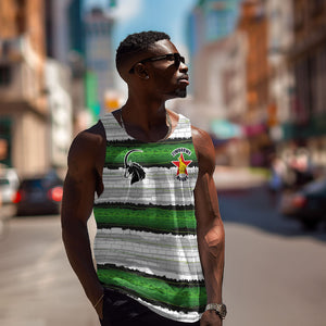 Custom Zimbabwe Rugby Men Tank Top Geometric Chevron Wall Motif Stripes Style