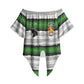Custom Zimbabwe Rugby Off Shoulder Wrap Waist Top Geometric Chevron Wall Motif Stripes Style