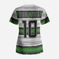 Custom Zimbabwe Rugby Scrub Top Geometric Chevron Wall Motif Stripes Style