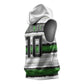 Custom Zimbabwe Rugby Sleeveless Hoodie Geometric Chevron Wall Motif Stripes Style