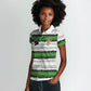 Custom Zimbabwe Rugby Women Polo Shirt Geometric Chevron Wall Motif Stripes Style