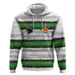 Custom Zimbabwe Rugby Zip Hoodie Geometric Chevron Wall Motif Stripes Style