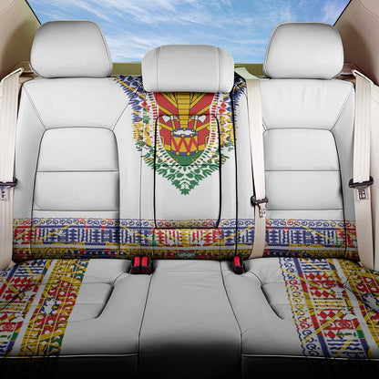 Haiti Flag Back Car Seat Cover Traditional Dashiki White Color