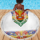 Haiti Flag Beach Blanket Traditional Dashiki White Color