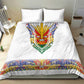 Haiti Flag Bedding Set Traditional Dashiki White Color