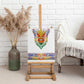 Haiti Flag Canvas Wall Art Traditional Dashiki White Color