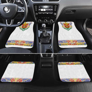 Haiti Flag Car Mats Traditional Dashiki White Color