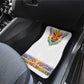 Haiti Flag Car Mats Traditional Dashiki White Color