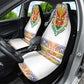 Haiti Flag Car Seat Cover Traditional Dashiki White Color