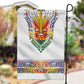 Haiti Flag Garden Flag Traditional Dashiki White Color