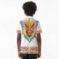 Haiti Flag Kid Polo Shirt Traditional Dashiki White Color