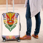 Haiti Flag Luggage Cover Traditional Dashiki White Color