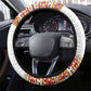Haiti Flag Steering Wheel Cover Traditional Dashiki White Color