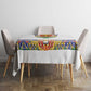 Haiti Flag Tablecloth Traditional Dashiki White Color