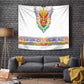 Haiti Flag Tapestry Traditional Dashiki White Color