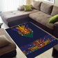 Haiti Flag Area Rug Traditional Dashiki Black Color