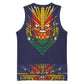 Haiti Flag Basketball Jersey Traditional Dashiki Black Color - African Pride