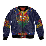 Haiti Flag Bomber Jacket Traditional Dashiki Black Color