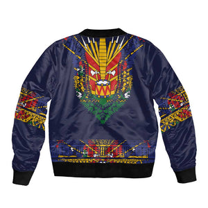 Haiti Flag Bomber Jacket Traditional Dashiki Black Color
