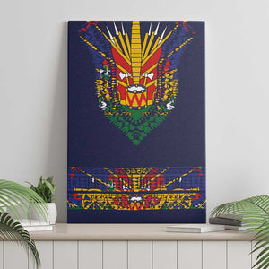 Haiti Flag Canvas Wall Art Traditional Dashiki Black Color