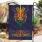 Haiti Flag Garden Flag Traditional Dashiki Black Color