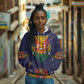 Haiti Flag Hoodie Traditional Dashiki Black Color
