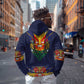 Haiti Flag Hoodie Traditional Dashiki Black Color