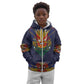 Haiti Flag Kid Hoodie Traditional Dashiki Black Color